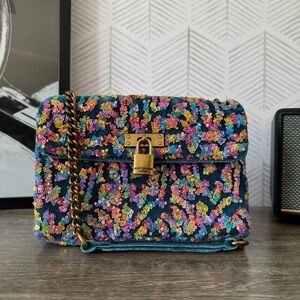 Kurt Geiger Multicolor Sequin Brixton Crossbody Bag